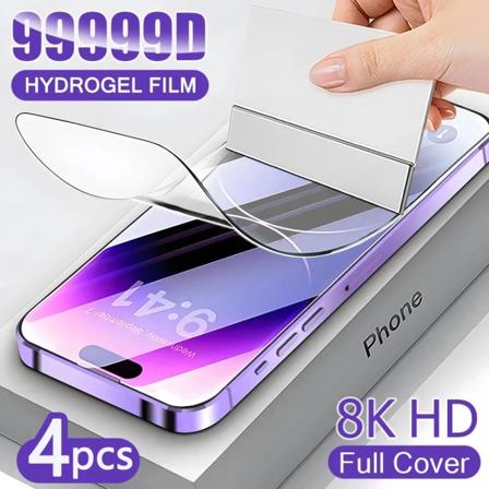 4st Hydrogel Film Cover För iPhone 11 12 13 14 Pro Max mini skärmskydd för iPhone 14 8 7 Plus 6 5s SE 2020 Ej glas For iPhone 12 ProMax Hydrogel Film