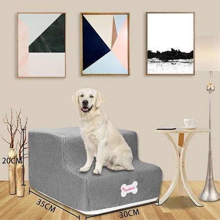 Trappetrin Nye Åndbare Mesh Foldbare Kæledyrstrapper Aftagelig Kæledyrsseng Kat Hund Rampe 2 Trin