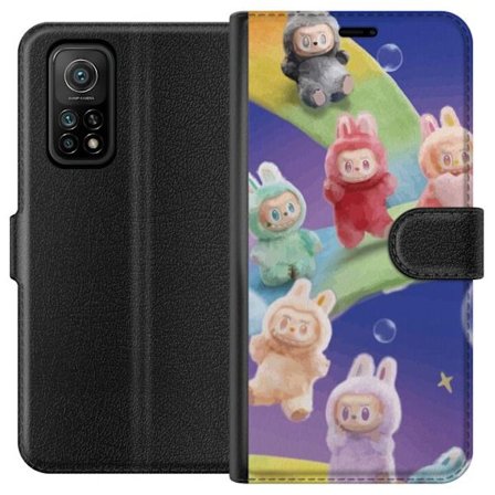 Kompatibel Tegnebogsetui til Xiaomi Mi 10T 5G La.bubu regnbue plakat la.bubu figur kaninkostume legetøj sød pastel farverig anime stil design kunst