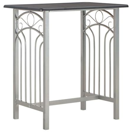 Vidaxl Bargrupp 3 Delar Trä Och Stål Svart Svart