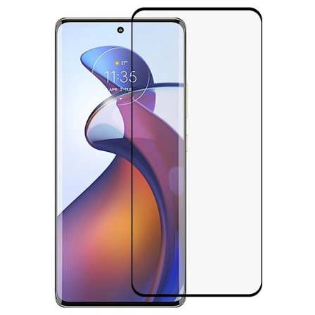 2-PACK SKALO Motorola Edge 30 Fusion 5G Heltäckande Skärmskydd Härdat Glas - Svart