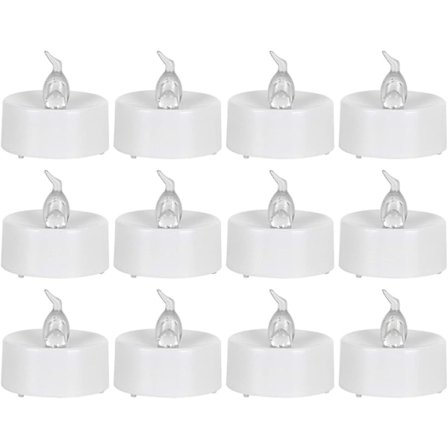 12 st LED-ljus med smart timer, varmt vitt ljus, batteridriven