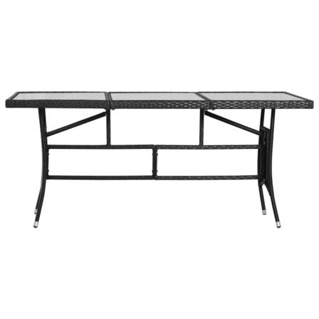 Vidaxl Trädgårdsbord Svart 170x80x74 Cm Konstrotting Svart