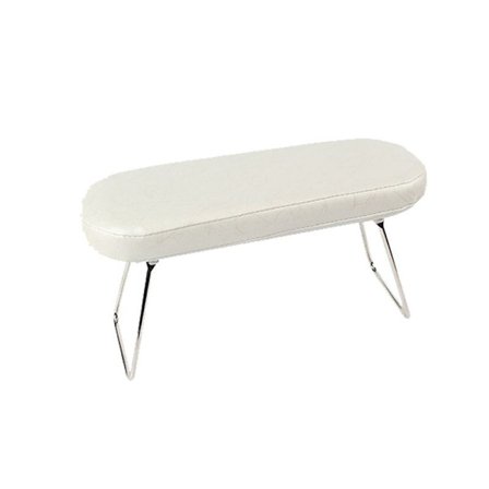 Akryl negl armstøtte for negler, mikrofiber skinn negl pute hvit