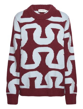 Eksa Koukero Pullover Striktrøje Burgundy Marimekko
