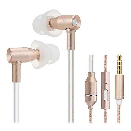 FC31 Lufttub Anti-strålning In-ear Hörlurar 3.5mm Trådbundet Musikheadset Strålningsfria Hörlurar Brusreducerande Linjekontroll Med Mikrofon