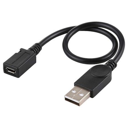 USB Hann til Micro USB Hunn Konverterkabel, Kabellengde: ca. 22cm