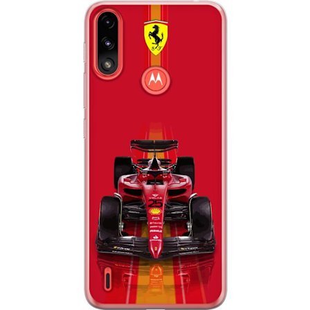 Yhteensopiva Puhelinkuori Motorola Motorola Moto E7 Power Ferrari Formula 1 -auto ikonisessa punaisessa muotoilussa urheilullisella tarkkuudella