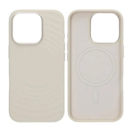 Mobilskal Silikon för iPhone 16 Pro - Vit med Kameraskydd