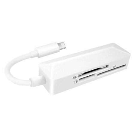 Ios8pin kortläsare Tfsd Xd 3 i 1 kortläsare för bärbar telefon surfplatta