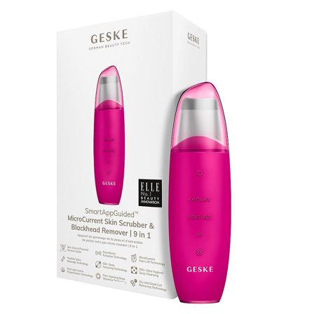 GESKE MicroCurrent Skin Scrubber & Blackhead Remover 9 in 1 Magenta, Skincare, Ansigtspleje, Uren Hud