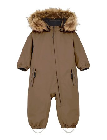 Baby Coverall W. Fake Fur Brown Color Kids