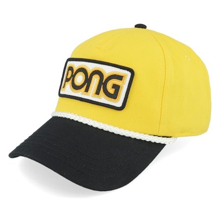 American Needle - Gul adjustable Caps - Atari Pong Roscoe Gold/Black A-Frame Adjustable @ Hatstore