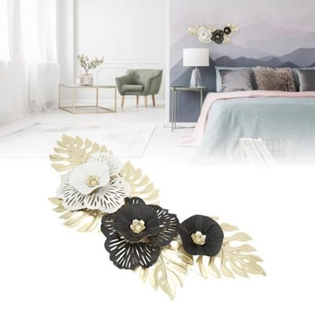 HURRISE Nordic Luxury Metal Väggdekor - Lyx Nordic Style - Metall Väggdekor - och Vit