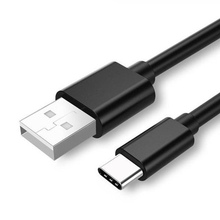 USB-C-kabel 2,4A, 2m - Svart