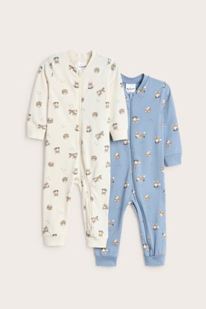 Kappahl | Piżamy we wzory, 2-pak | Niebieski