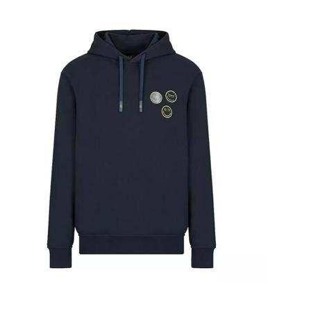 Armani Exchange, Sweatshirts Hoodies Blauw, Heren, Maat:XL