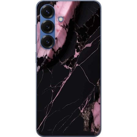 Kompatibelt Mobilskal till Samsung Galaxy S25+ Svart rosa marmor