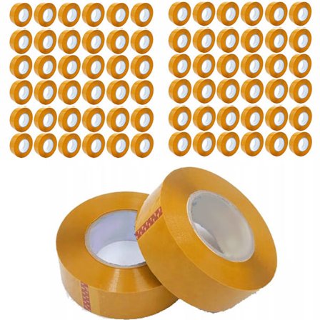 Packtejp Gul 48Mm X 50M 72-Pack – Extra Stark Vidhäftning | UV-Tålig | Mega Set för Förpackning