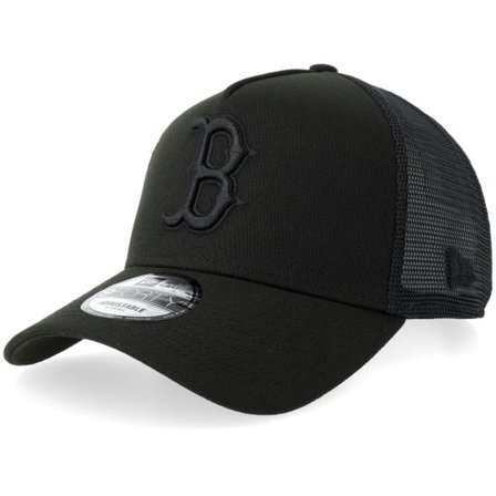 New Era - MLB Svart trucker Keps - Hatstore Exclusive x Boston Red Sox 9FORTY Black A-frame Trucker @ Hatstore