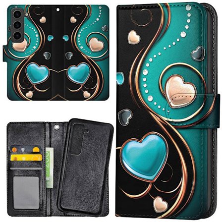 Samsung Galaxy S23 - Lommebok Deksel Hjerter