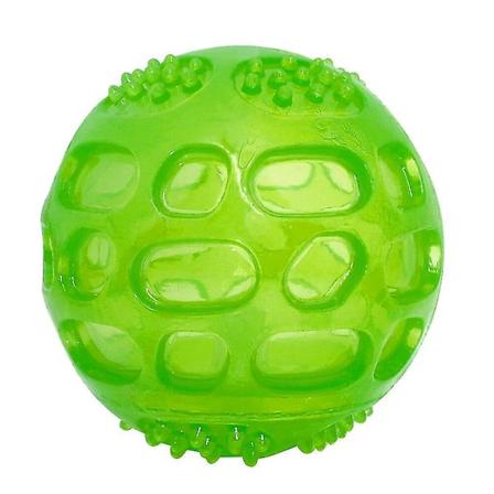 Hunde Tyggeball Leke Uforgjengelig Flytende Gummi Kvitrende Ball Grønn [HK]