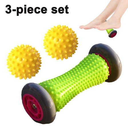 Jalkaterän hieronta siilipallo rullahierontapallo plantaarifaskiittiin - lihasrulla ja keltainen