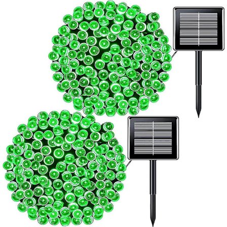 2-pack Julbelysning Solceller 10m 100 LED 8 Färger