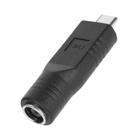 DC 7,9 x 5,5 mm til USB-C opladningsadapter Svart