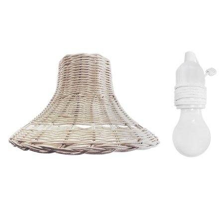 Käsin kudottu luonnollinen rottinkivalaisimen varjostin Riippuva valaisimen varjostin makuuhuoneeseen ja olohuoneeseen kotiin - 5