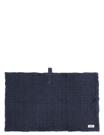 Big Waffle Bath Mat Home Textiles Rugs & Carpets Bath Rugs Navy The Organic Company