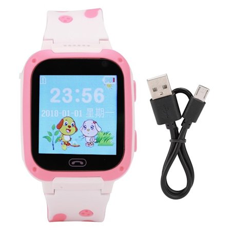 Antiförlust Smart Watch Multifunktionell GPS Tracker SOS Armbandsur för Barn (rosa)
