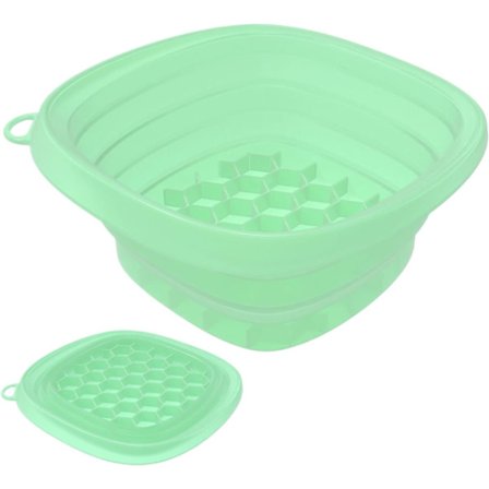 Ansigtsisbadsskål - Foldbar silikonevaskebalje med indbygget isbakke, bærbar kuldeterapiskål til lindring af hævelser og hudpleje