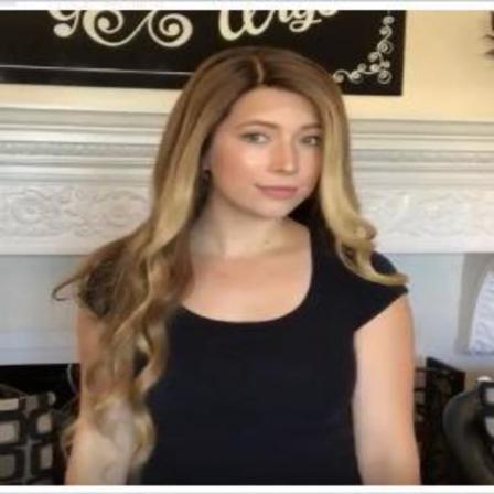 Naisten peruukki gradienttiväri keskipitkät kiharat hiukset , cover W247