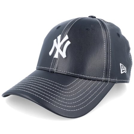 New Era - MLB Schwarz adjustable Cap - New York Yankees Womens Topstitch Pu 9FORTY Black Adjustable @ Hatstore