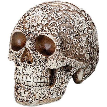 Livsstørrelse menneskeskalle/skallemodell - Dag de Muertos-dekorasjon