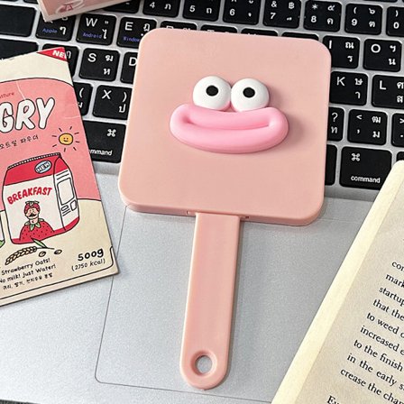 Tegneserie Pølse Mund Makeup Spejl Med Kamhåndtag Spejl Pige