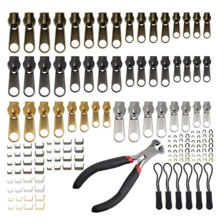 197 Dele Lynlås Reparationskit Lynlåstrækkere Udskiftning Lynlås