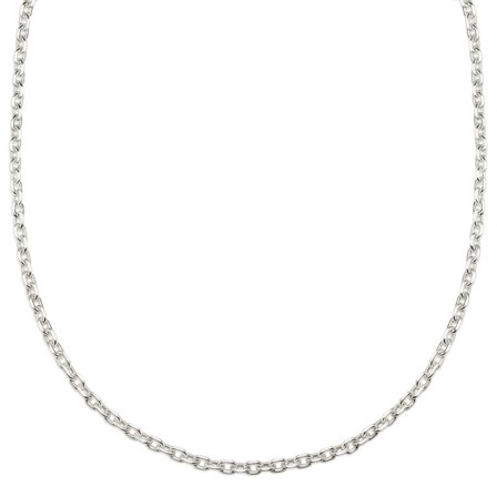 Argentia | Uncoated Raw 925 Sterling Silver 4 mm Cable Chain Necklace for Men - Chain necklaces