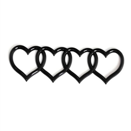 Love Heart Logo Bakre Trunk Tail Label Badge SVART
