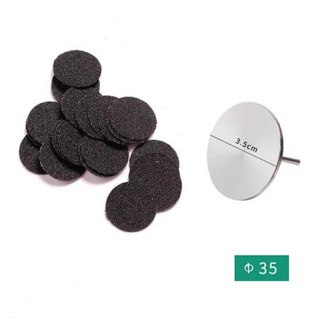 100 stk. erstatningssandpapir uten disk 35/25/20/15 mm pedikyr sandpapir neglebor tilbehør salong fot hard hud pleieverktøy