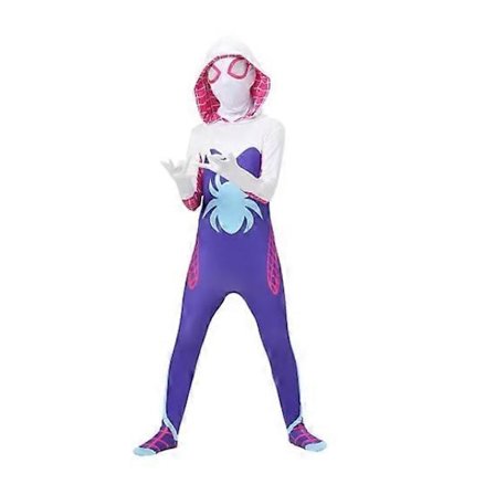 Spider-Man Kostume Voksen Barn Gwen Stacy Spider Cosplay Superhelt Bodysuit Jumpsuit Kvinder