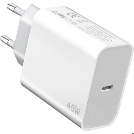 Hurtiglader 45W - E.F.CONNECTION - USB-C - Hvid - Til Samsung Galaxy S25-serien