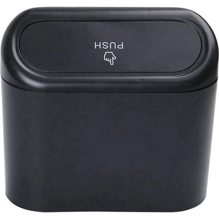 Auton roskakori, pieni roskakori 1L, järjestäjä, oveen asennettava, kannettava autotarvike, musta, 2 rullaa pusseja