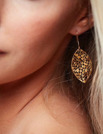 Bud to rose Leaf Small Earring - Gold - ONE SIZE