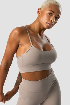 ICANIWILL - Nimble Strappy Sports Bra Greige - Sport-BH - Dam - Träningskläder från ICIW