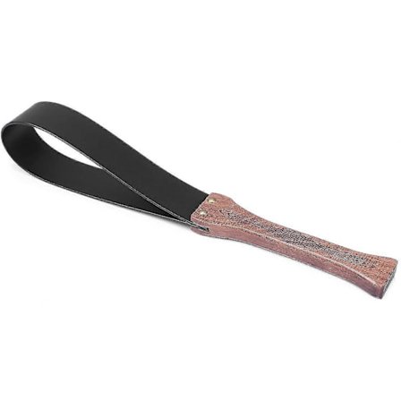 Ekte Lær Foldet Ridepisk med Trehåndtak (LGL)