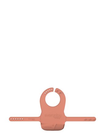 Silic Bib With Belts Nature Red Beige Everyday Baby