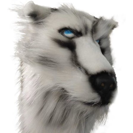 Furry Varg Mask Djurhuvud Mask Nyhet Halloween Fest Cosplay Kostym Rekvisita