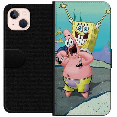 Apple Iphone 14 Plånboksfodral Spongebob Fyrkant